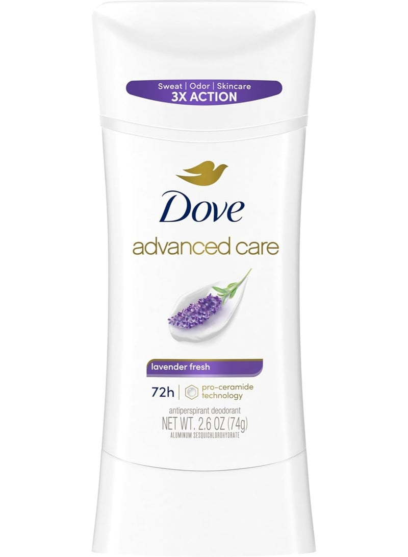 Antiperspirant Deodorant Stick Lavender Fresh For Helping Your Skin Barrier Repair After Shaving 72 Hour Odor Control And All Day Sweat Protection For Soft Underarms 74g